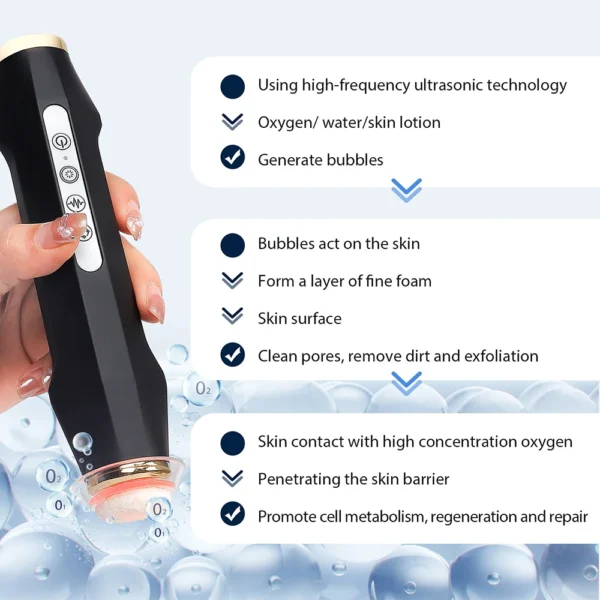 Oxygen Bubble Pen 7 Color Facial CO2 Oxygen Bubble Machine Can Be Matched Serum Gel Facial Skin Care Device Facial SPA CO2 - Image 2