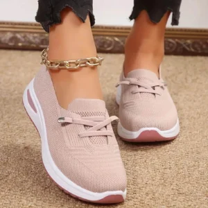Womens Casual Shoes Lightweight Tennis Running Sports Shoes Spring Summer Mesh Shoes Soft Breathable Comfortable Flat Shoes