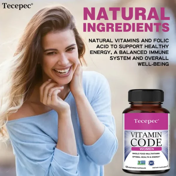 Vitamin Code for Women - Natural Vitamins and Folic Acid, Supports Healthy Energy, Balanced Immune System and Overall Health - Image 4