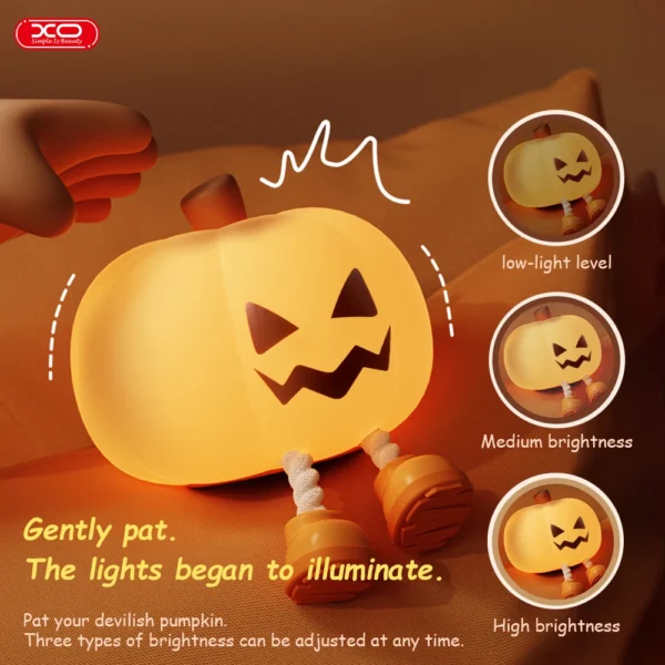 Pumpkin Night Light Cute Soft Silicone Safe Lamp Decorations Timing Dimmable Bedside Decor Kids Babies Halloween Gifts - Image 4