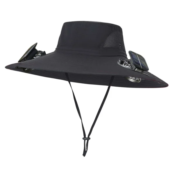 Solar Fan Hat For Men Summer Outdoor Working Fishing Sunshade Fisherman Hat Mens Solar Usb Charging Powered Visors Wide Brim Hat - Image 4