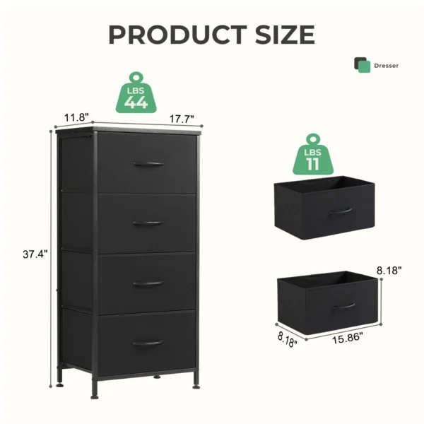 JHK 4 Fabric Living Room Cabinets Layers With Wardrobe Steel Frame Assembly Closet For Clothes Storage Cabinet Of Furniture - Image 4