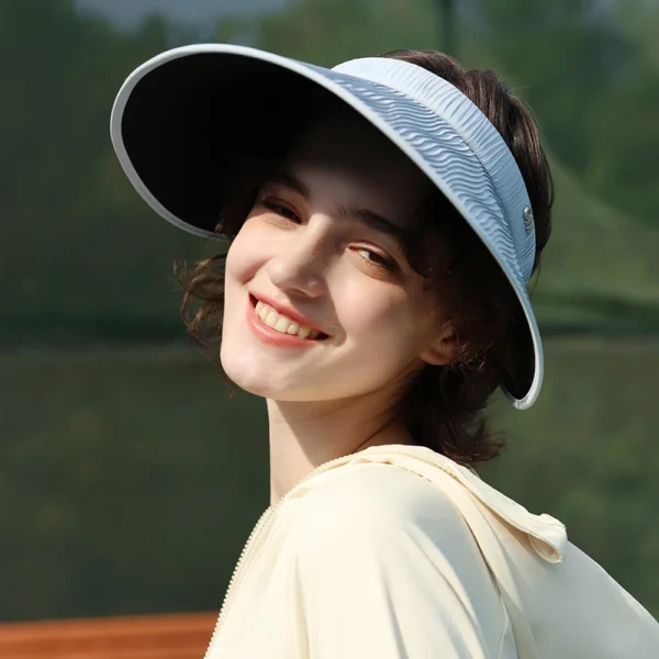 OhSunny Women's Sun Visor 2024 New Fashion Summer Golf Cap UV Protection UPF 50+ Portable Hat for Outdoors Sports Traveling - Image 4