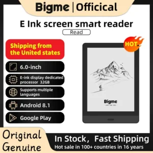 Bigme Read ebook reader, 6'' e-ink screen electronic book, Android system,support google play, Eink screen ebook tablet