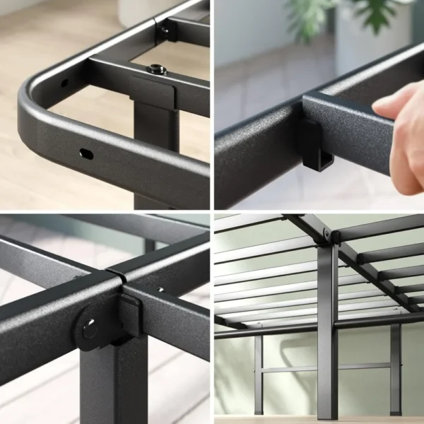 14in Mattress, Sturdy Metal Bed Frame, No Box Spring Needed, Eco Friendly Packaging, Queen - Image 4