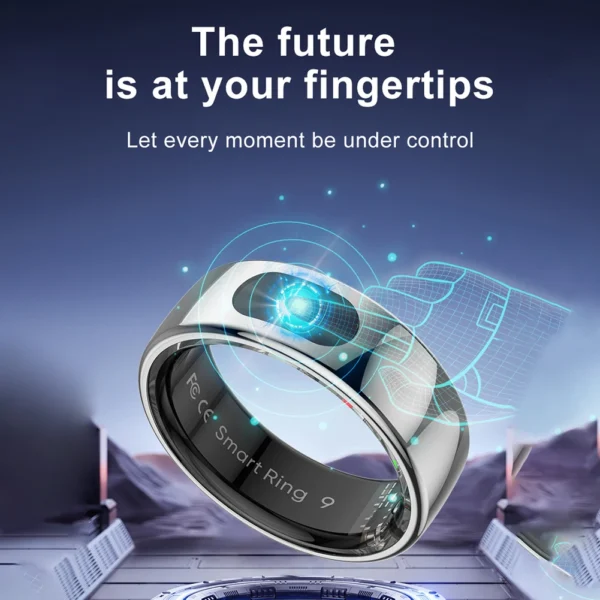 Smart Ring R08 Womens Men Electronic Smartring 5ATM Waterproof Blood Oxygen Pressure Health Monitor With Charging Case for Phone - Image 4