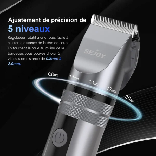 Sejoy Electric Hair Clippers Men Professional kit USB Rechargeable Men's Barber Hair Cutting Machine Beard Trimmer For Men Kids - Image 4