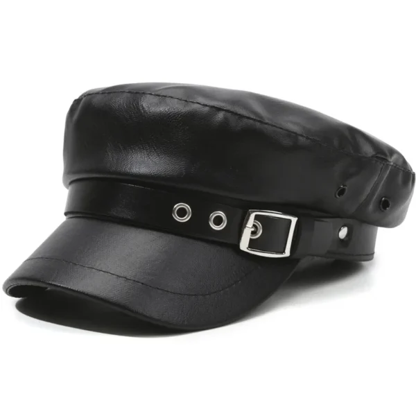 Spring and Autumn Versatile Beret Retro Flat Top Visor Small Face Black Painter Hat Fashion Hat Classic Versatile Adjustable - Image 4