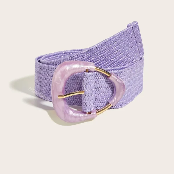 1PC Boho Summer Elastic Wide Waist Belt Women's Decorative Woven Belt for Dresses Suits Beach Vacation Casual Outfits - Image 5
