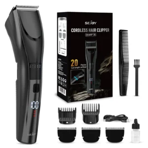Sejoy Electric Hair Clipper For Men, 20 Gears Adjustable Hair Cut Machine Hair Trimmer Professional Rechargeable Hair Cut Barber