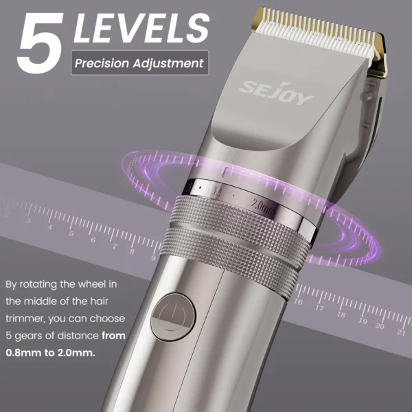 SEJOY Electric Hair Trimmer for Men Hair Clippers for Barbers Rechargeable Cordless Shaver (OiI Not Included)） - Image 4