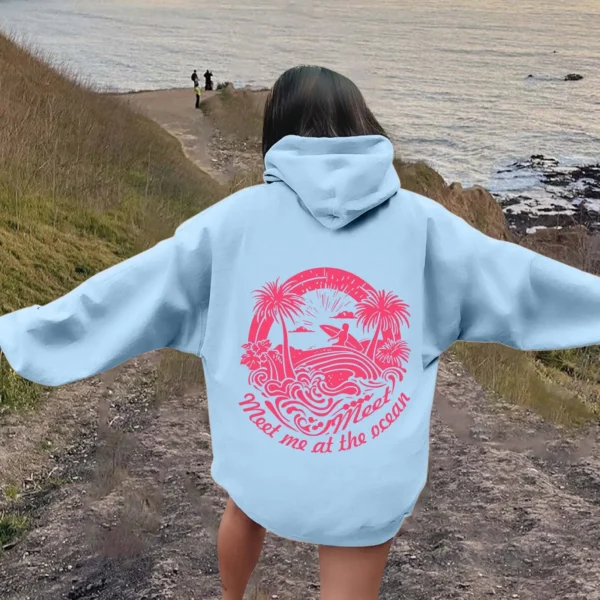 Women's Letter Graphics Printed Hoodie Autumn Winter Hoodies Long Sleeved Pockets Pullover Casual Streetwear Sweatshirts - Image 2