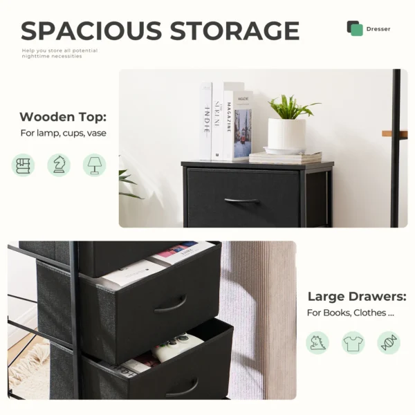 JHK 4 Fabric Living Room Cabinets Layers With Wardrobe Steel Frame Assembly Closet For Clothes Storage Cabinet Of Furniture - Image 5