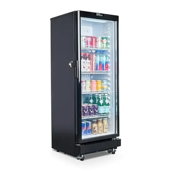 Glass Door Display Refrigerator Commercial Beverage Cooler 7.1 cu ft Freestanding with Wheels Manual Defrost Freezerless 21.06"D - Image 3
