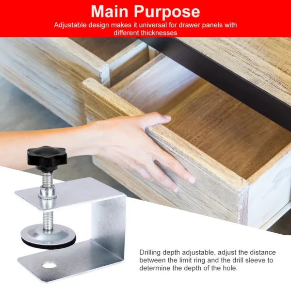 1/2pcs Stainless Steel G-shaped Drawer Panel Mounter Clip Drawer Front Installation Clamp Hardware Durable DIY Woodworking Tools - Image 4