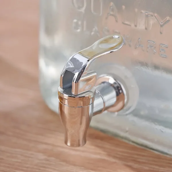 Glass 2-Gallon Beverage Dispenser with Glass Clamp Lid - Image 4