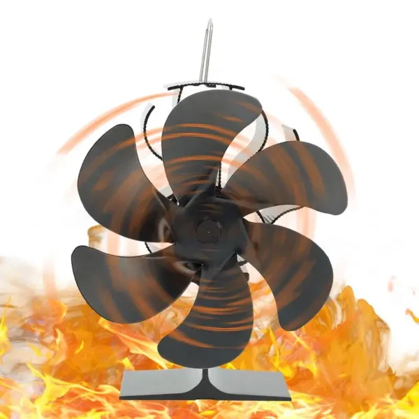 Heat Powered Wood Stove Fan For Wood/Log Burner/Fireplace/Heater Non Electric Quiet Eco Friendly Stove Fans Circulating Warm Air - Image 2