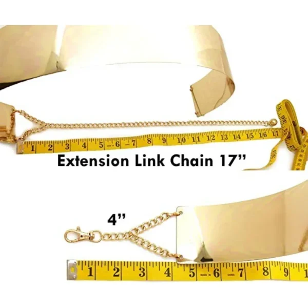 Fashion Adjustable Metal Belt Women Gold Silver Wide Bling Plate Waist Belt Mirror Waist Chain Waistband Cummerbunds - Image 6