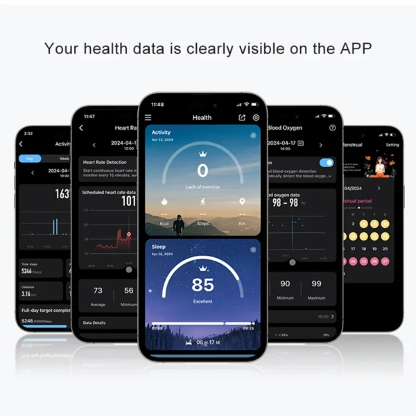 Smart Ring R08 Womens Men Electronic Smartring With Charging Case Blood Oxygen Pressure Health Monitor for Xiaomi Samsung Phone - Image 6