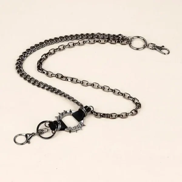 Punk Waist Chains, Spiked Hip Hop Trouser Chains, Retro Metal Belts for Pants, Handbag & Apparel Decoration, Rock Style - Image 2