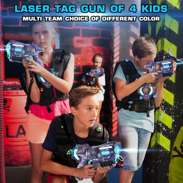 VATOS Rechargeable Health-value Data SYNC Laser Tag Gun Infrared Laser Tag Sets 4 Vest Glowing Light Lazer Tag Game for Adults f - Image 6
