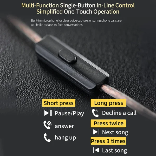 KZ EDX Lite IEM Monitor Headphones Dynamic HIFI Bass Music Earbuds In Ear Wired Earphones Noise Cancelling Sport Gaming Headsets - Image 5