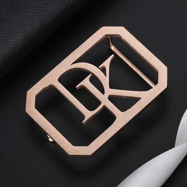 Customized Personalized Letters Design Double Buckle Unisex Accessories For Friend High Quality PU Leather Belt Stainless Steel - Image 5