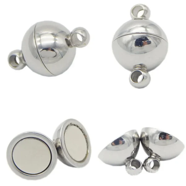 20 Packs Smooth Ball Magnetic Buckle Diy Accessories Pearl Necklace Bracelet Magnetic Buckle Handmade Jewelry Magnetic Buckle