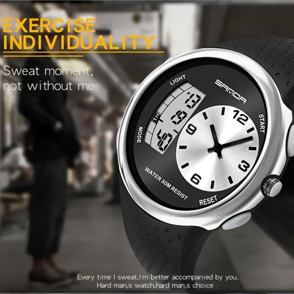 Fashionable and Personalized Watch, Electronic Watch with Dual Display, Men's Watch, Fashionable Trend, Luminous Sports Watch - Image 6