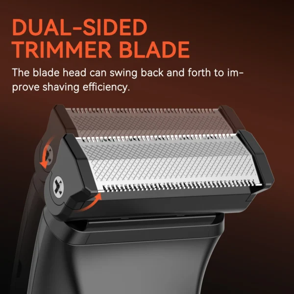 MAXGROOM 3 in 1 Men Bidirectional Body Hair Trimmer Electric Shaver IPX6 Waterproof Double-edged Razor Whole Body Hair Trimmer - Image 3