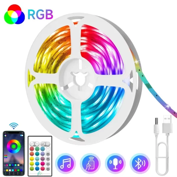 5M TV LED Backlight Light Strip Bluetooth APP Control Music Sync RGB Color Changi Backlight For Tv 32-60 Inch Decoration - Image 6