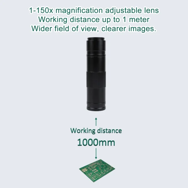 YIZHAN 48MP 4K Electronics Soldering Microscope FULL HD 1080P HDMI Camera USB Software 1-150x Lens Stand Shipping From Europe - Image 5