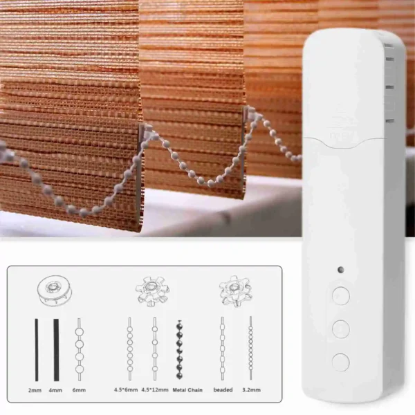 New Tuya WiFi Smart Pull Bead Curtain Motor Smart Home Electric Curtain Motors APP Control Voice Control For Alexa Google Home - Image 4