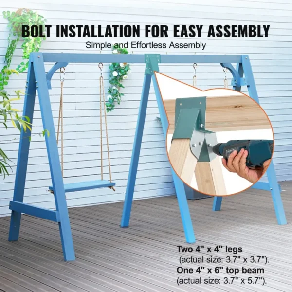 A-Frame Middle Swing Set Brackets Heavy Duty Carbon Steel Swing Set Hardware with Mounting Hardware DIY Swing Set Bracket Swin - Image 4