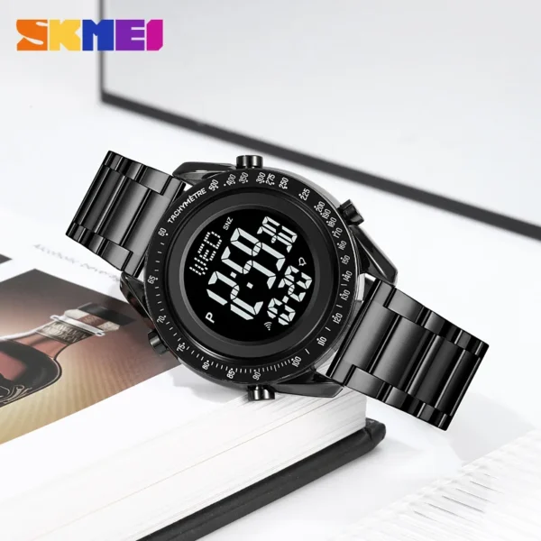SKMEI Fashion Men's Digital Watch Male Waterproof Watches For Men Luxury Stainless Steel Strap Calendar Electronic Wristwatch - Image 5