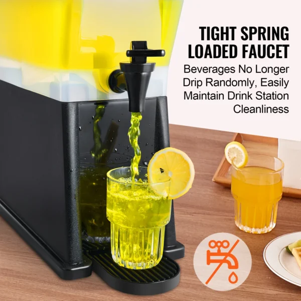 VEVOR Beverage Dispenser for Parties Plastic Juice Dispenser Tea Lemonade Juice Water Dispenser for Restaurants Hotels Parties - Image 3