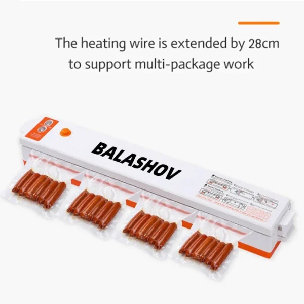 Eletric Vacuum Sealer Degasser Machine with 10PCS Vacuum Packaging Vinyl Bags Vacuum Food Sealer for Home and Kitchen Supplies - Image 5