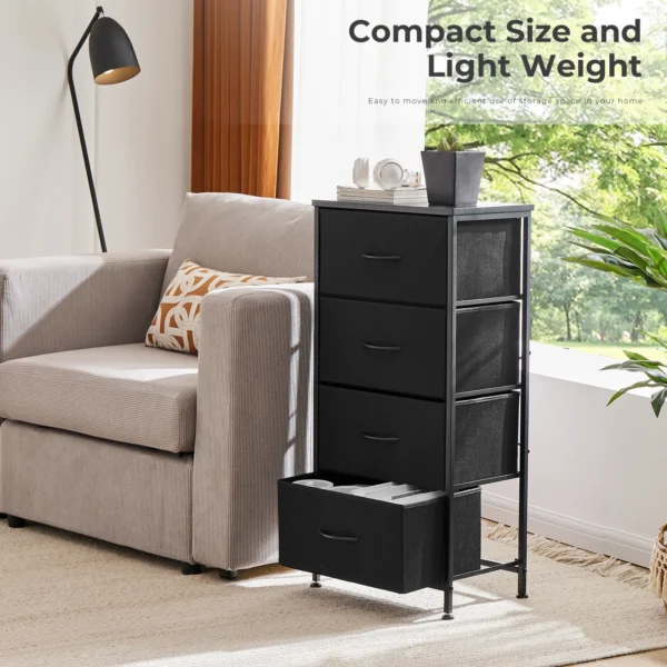 JHK 4 Fabric Living Room Cabinets Layers With Wardrobe Steel Frame Assembly Closet For Clothes Storage Cabinet Of Furniture - Image 3