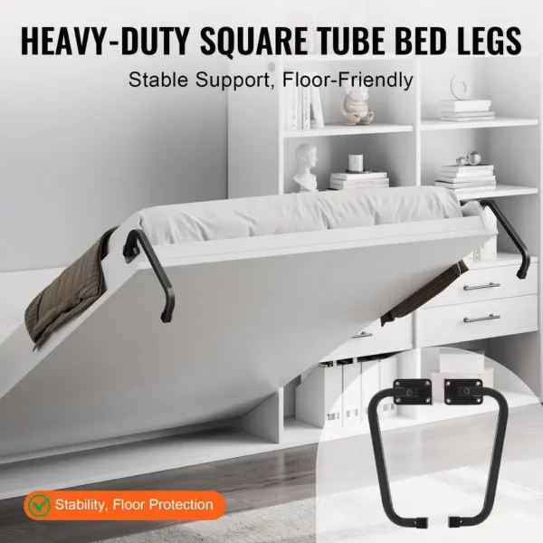 Deluxe Full Size Murphy Bed Kit | Vertical DIY Wall Bed Hardware for Space-Saving Solutions - Image 6
