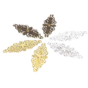 20Pcs Filigree Flower Wrap Connector Crafts DIY Embellishments Findings Jewelry