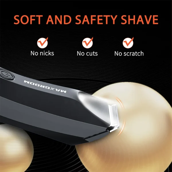 MAXGROOM Man Body Hair Trimmer IPX7 Waterproof Pubic&Groin Hair Groomer Electric Ball Shaver with LED Light Rechargeable Trimmer - Image 4