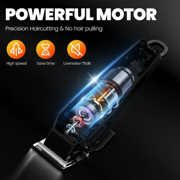Sejoy Cordless Hair Clippers for Men Trimmers Set for Barber with LED Display Professional Slick Hair Cut Self-Sharpening Blades - Image 4