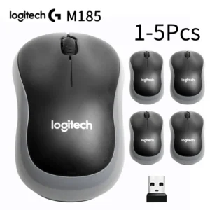 1-5Pcs Logitech M185 Wireless Mouse Silent Optical Mice 3 Buttons 1000DPI 2.4GHz with USB Mini Receiver for Windows/ OS/Linux
