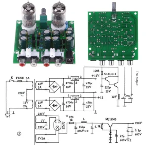 High Quality 6J1 HiFi Stereo Electronic Tube Preamplifier Board Finished Preamp Amplifier Module for Audiophiles
