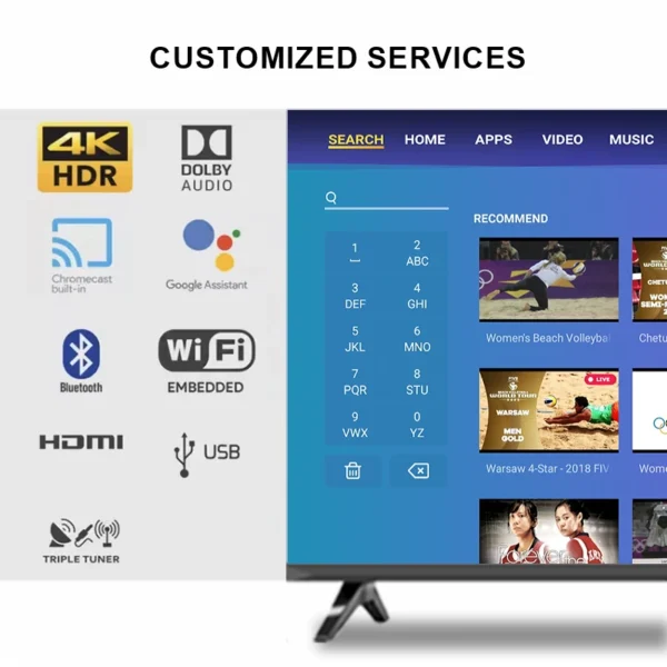 Android tv led y lcd televisor 42 smart tv 32 42 43 50 55 65 75 85 inch television - Image 5