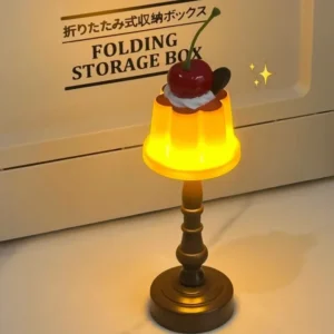 Pudding LED Night Light Desk Lamp Battery Powered Bedside Lamp Cute Sleeping Light for Kids Bedroom Bar Decor as Gift Ornament