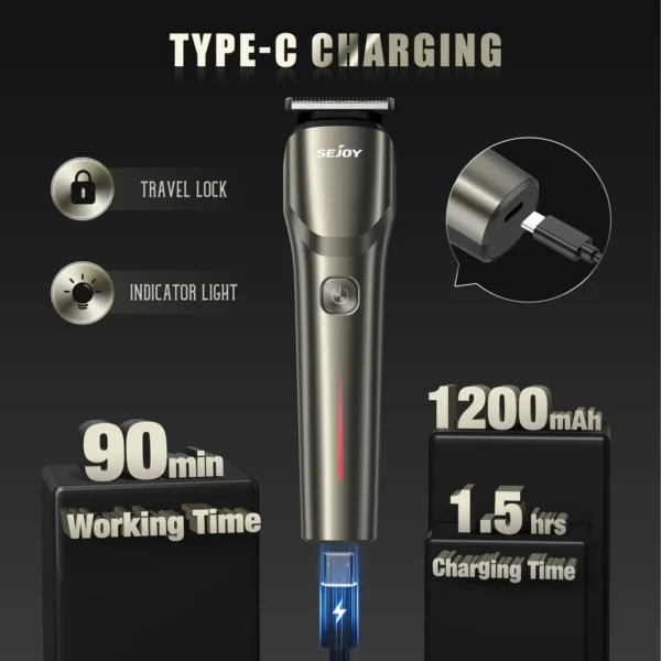 Sejoy Hair Cut Machine For Men Professional Hair Clippers Electric Shaver Beard Trimmers Machine Cordless - Image 5