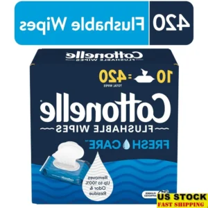 Fresh Care Flushable Wet Wipes 100% Septic Safe 42 Count Packs Good Adults Removes Odor Residue Gentle on Skin Eco Friendly