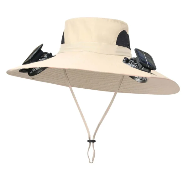 Solar Fan Hat For Men Summer Outdoor Working Fishing Sunshade Fisherman Hat Mens Solar Usb Charging Powered Visors Wide Brim Hat - Image 6