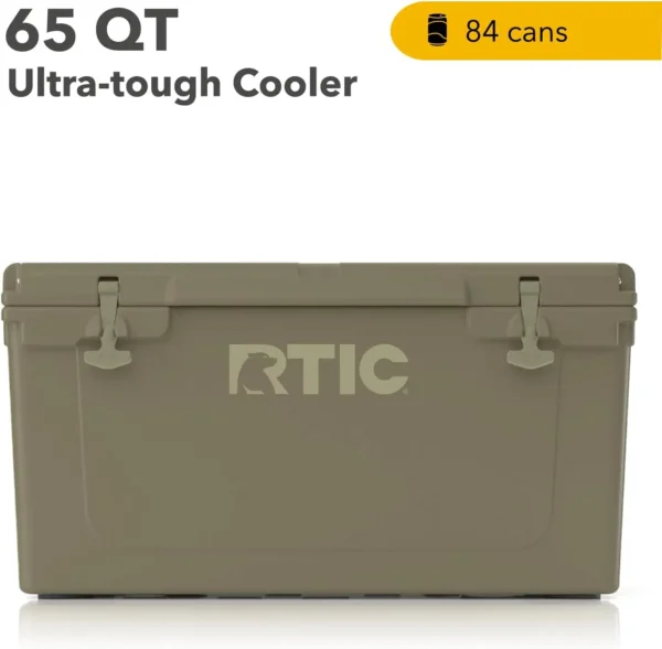 65 QT Ultra-Tough Cooler Hard Insulated Portable Ice Chest Box for Beach, Drink, Beverage, Camping, - Image 6